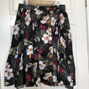 Hell Bunny Floral Circle Skirt